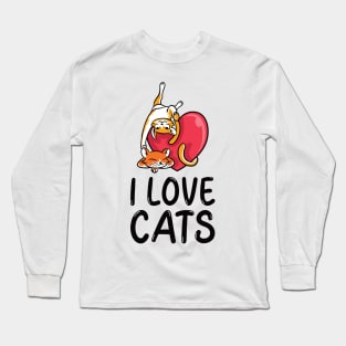 I Love Cats Long Sleeve T-Shirt